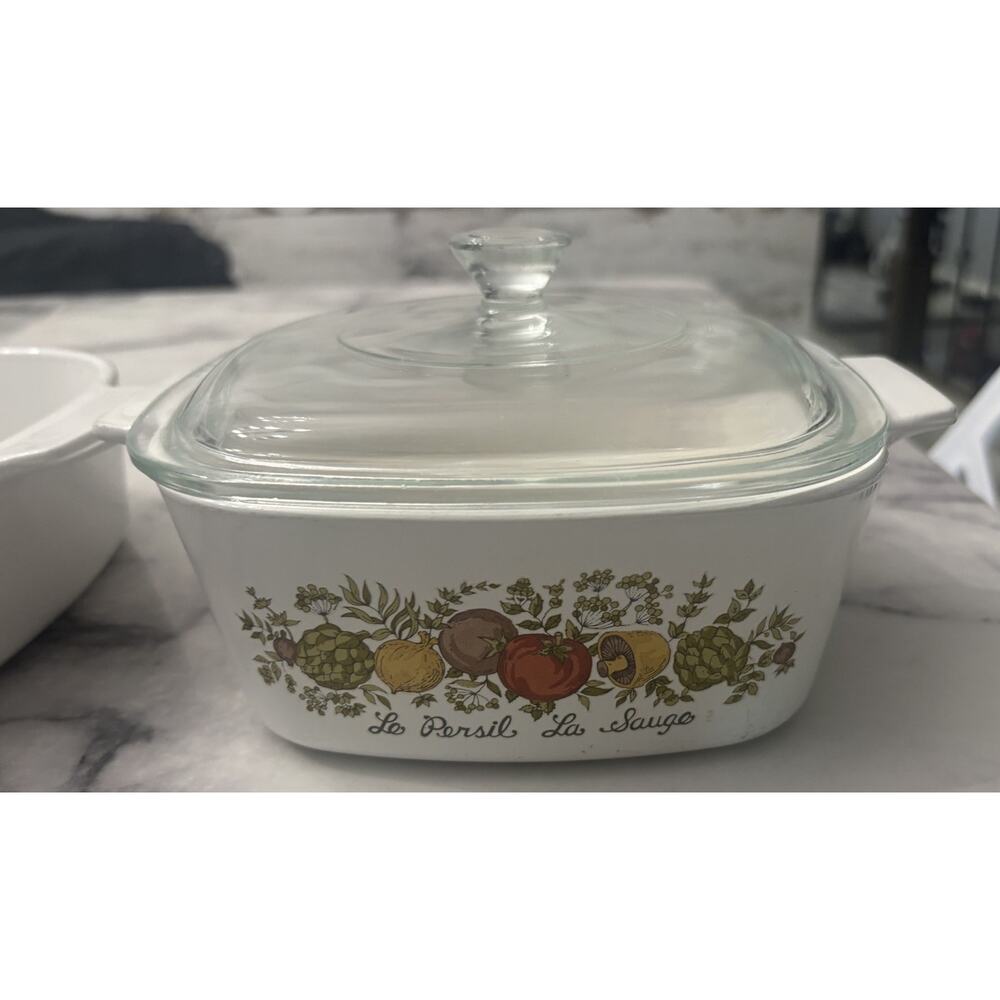 Vintage 1970s Corningware Spice of Life Casserole Dishes Set Of 3 RARE - Picture 2 of 8